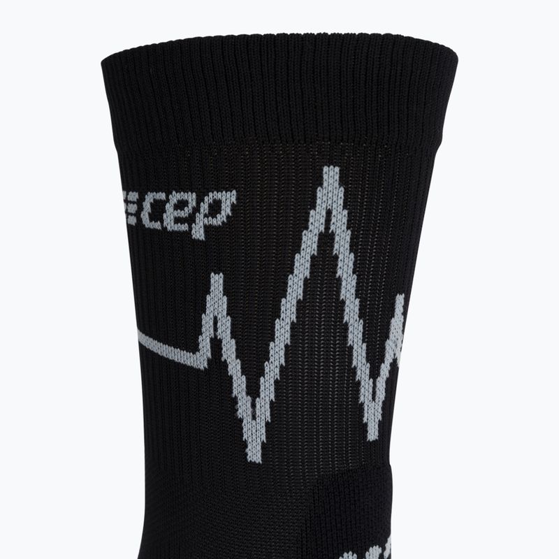 CEP Heartbeat calze da corsa a compressione da uomo nero WP3CKC2 3