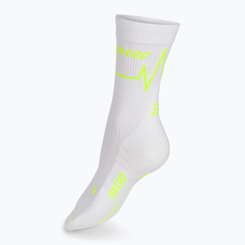 CEP Heartbeat calze da corsa a compressione da donna, bianco WP2CPC2 2