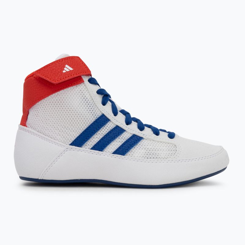 adidas Havoc bambini wrestling scarpe bianco blu rosso 2