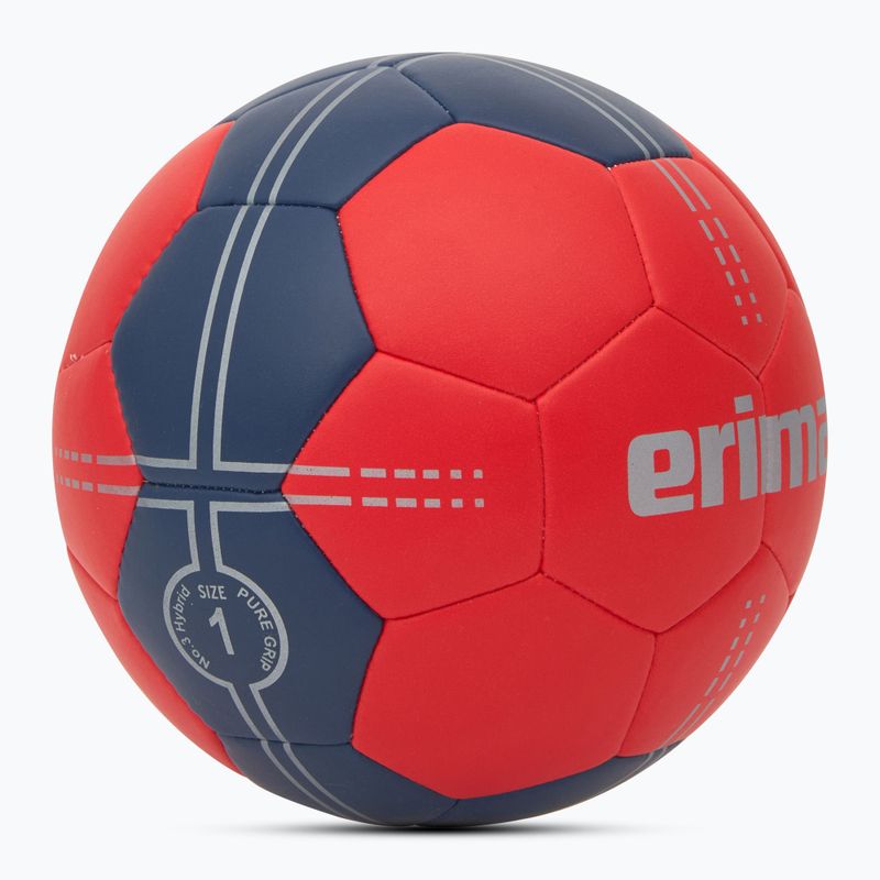 ERIMA Pure Grip Handball No. 3 Hybrid rosso/nuova marina taglia 1 2