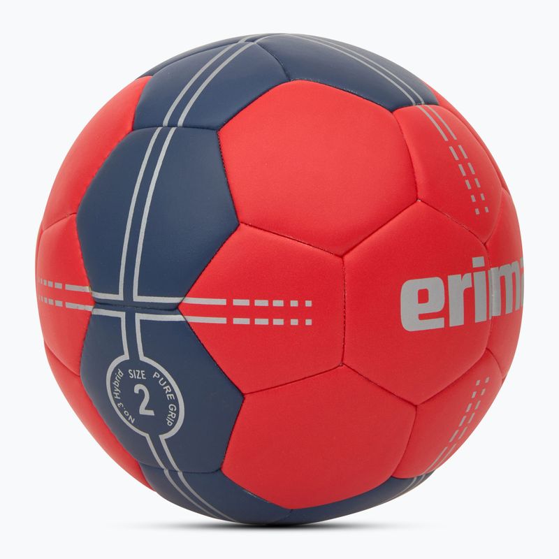 ERIMA Pure Grip Handball No. 3 Hybrid rosso/nuova marina taglia 2 2