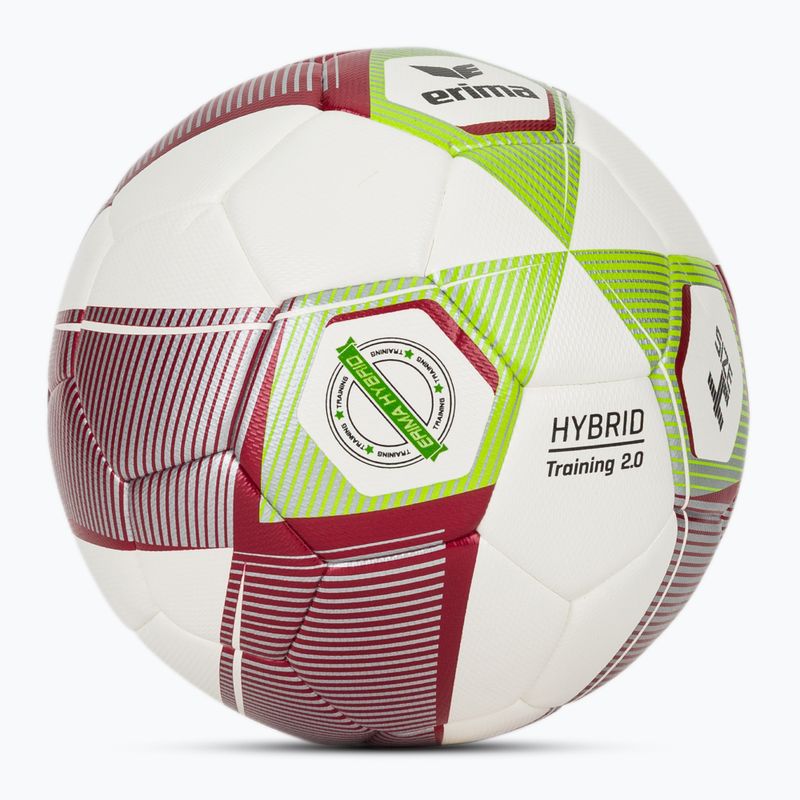 Palla da calcio ERIMA Hybrid Training 2.0 size 4 metallic red/silver/lime 2