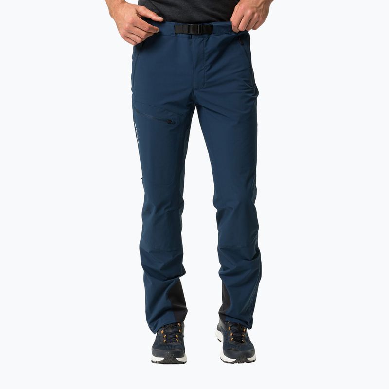 Pantaloni softshell VAUDE Badile II da uomo, blu scuro.