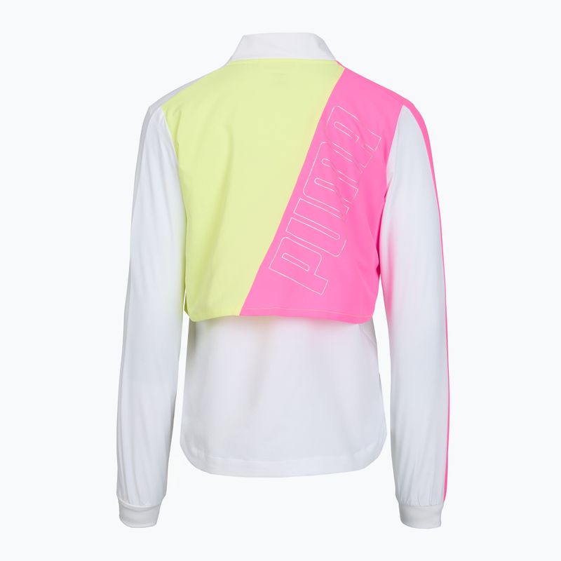 Giacca da running da donna Puma Run Lite Woven Ultra Jacket pink/neon/white 2