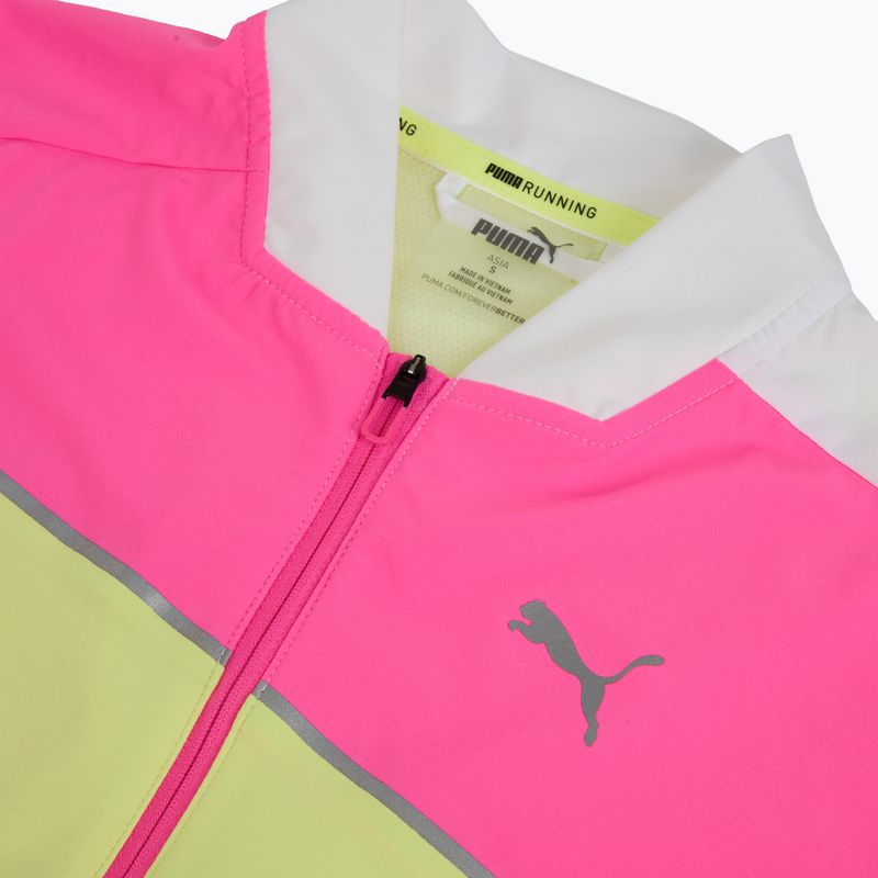 Giacca da running da donna Puma Run Lite Woven Ultra Jacket pink/neon/white 3