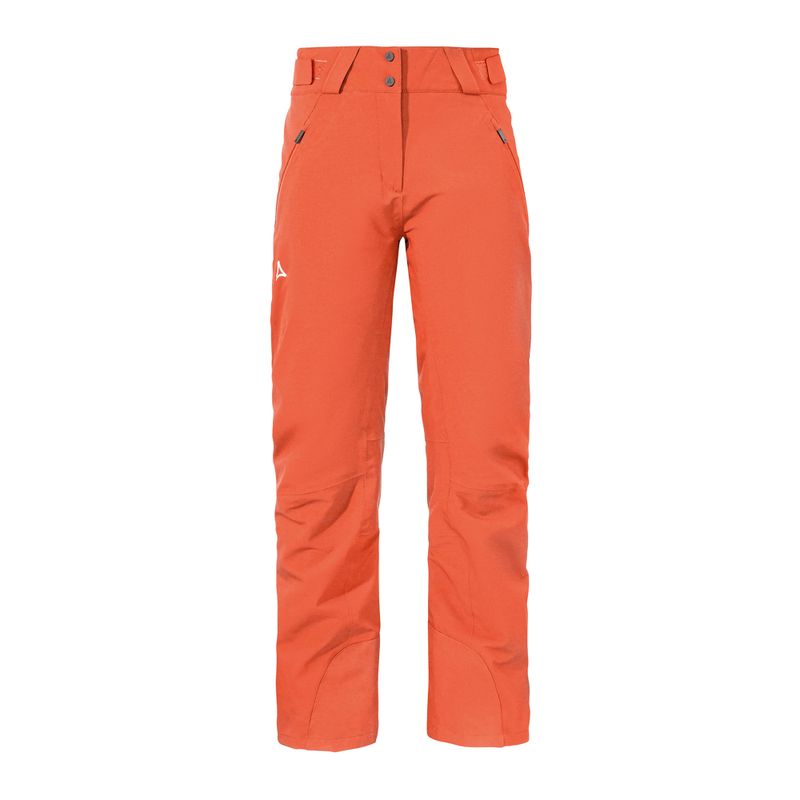 Pantaloni da sci da donna Schöffel Weissach arancione corallo