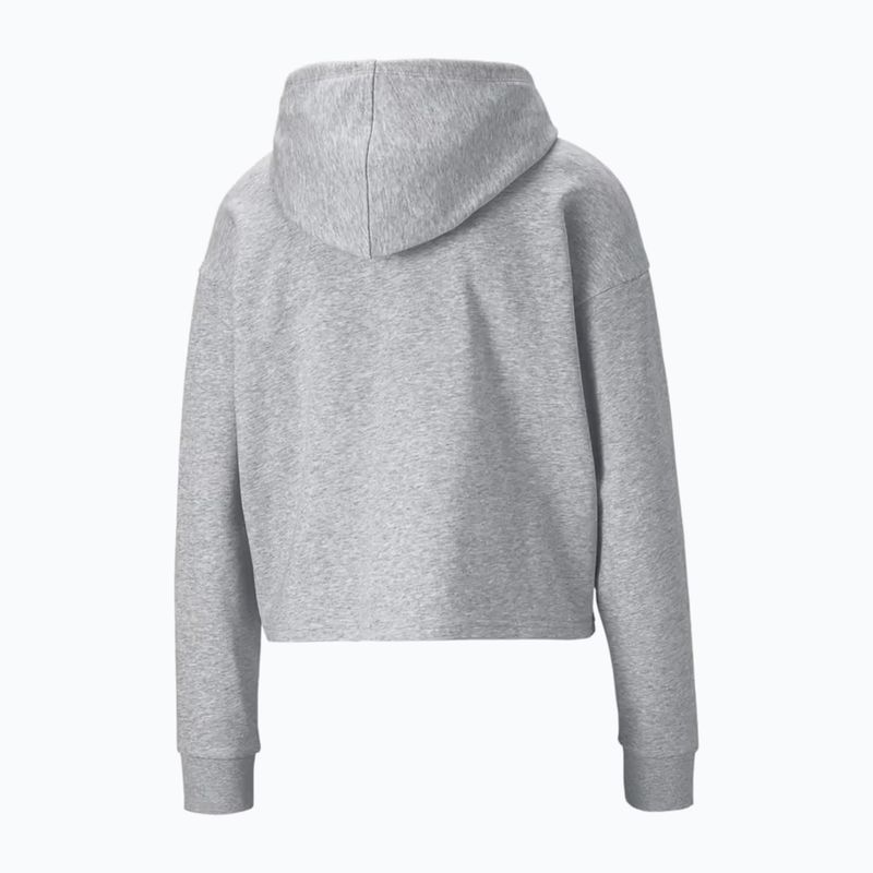 Felpa da donna PUMA ESS Cropped Logo Hoodie TR grigio chiaro heather 2