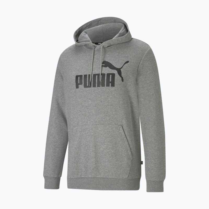 Felpa da uomo PUMA Essentials Big Logo Hoodie TR medium gray heather 4