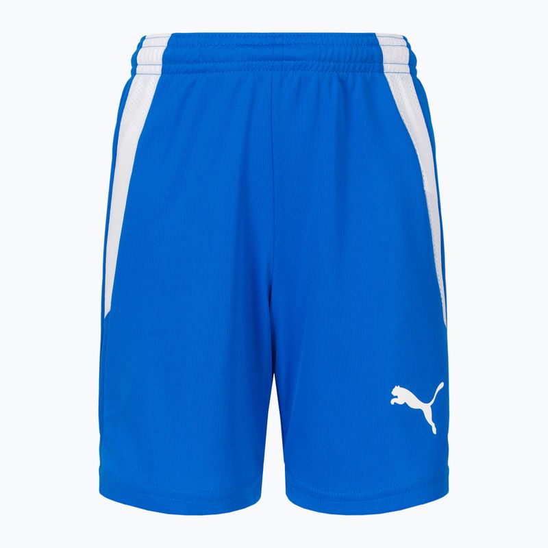 Pantaloncini da calcio da bambino PUMA Teamliga blu elettrico/lemonade