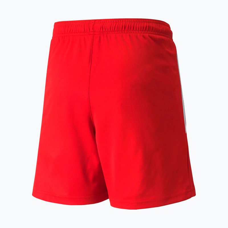 Pantaloncini da calcio PUMA Teamliga da bambino puma rosso/puma bianco 2
