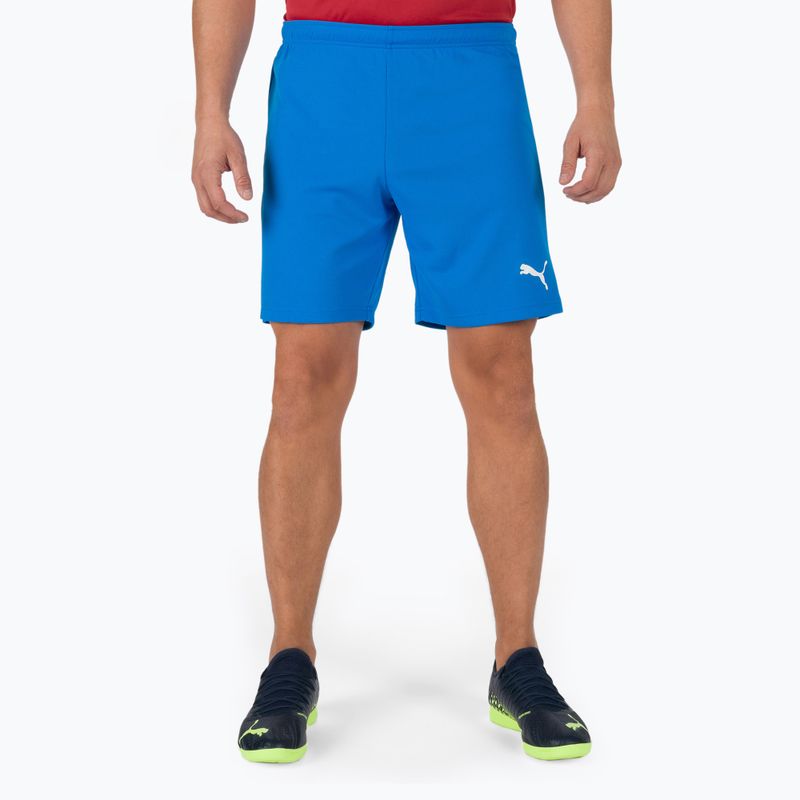 Pantaloncini da calcio PUMA Teamrise blu elettrico/lemonade/bianco da uomo