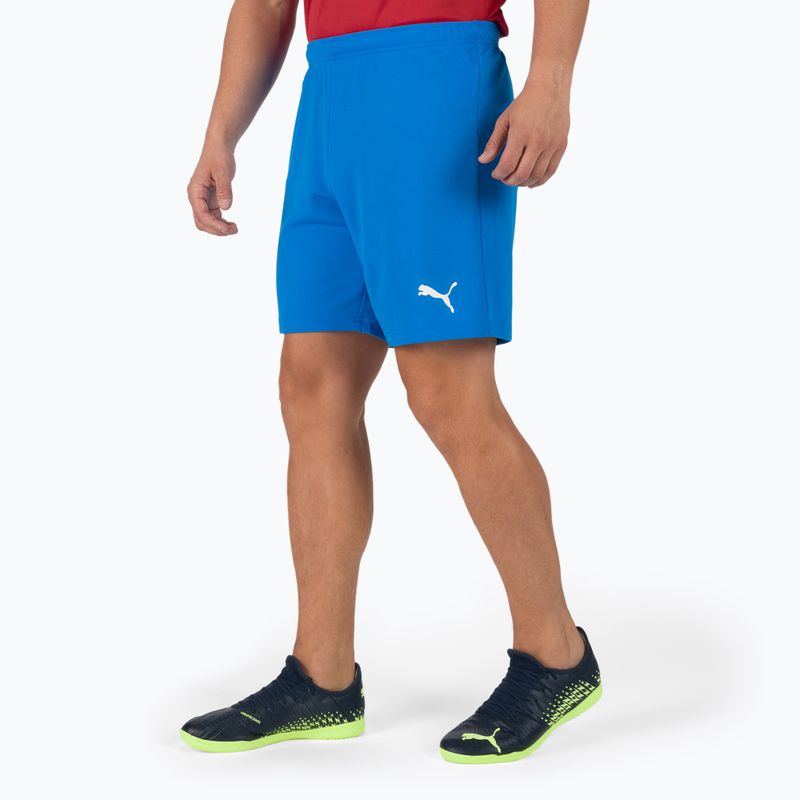 Pantaloncini da calcio PUMA Teamrise blu elettrico/lemonade/bianco da uomo 3