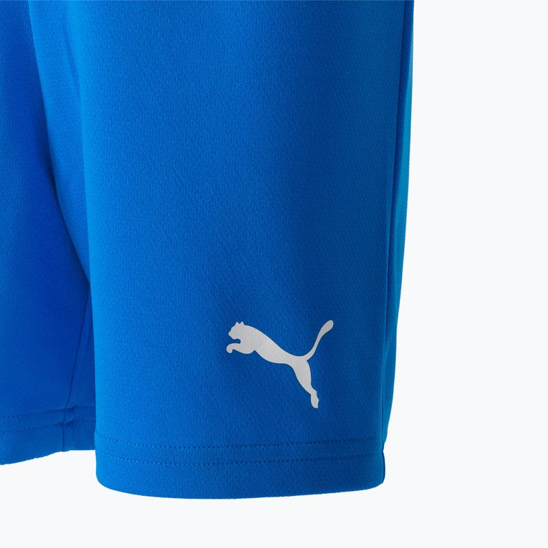 Pantaloncini da calcio da bambino PUMA Teamrise blu elettrico/lemonade/puma bianco 3