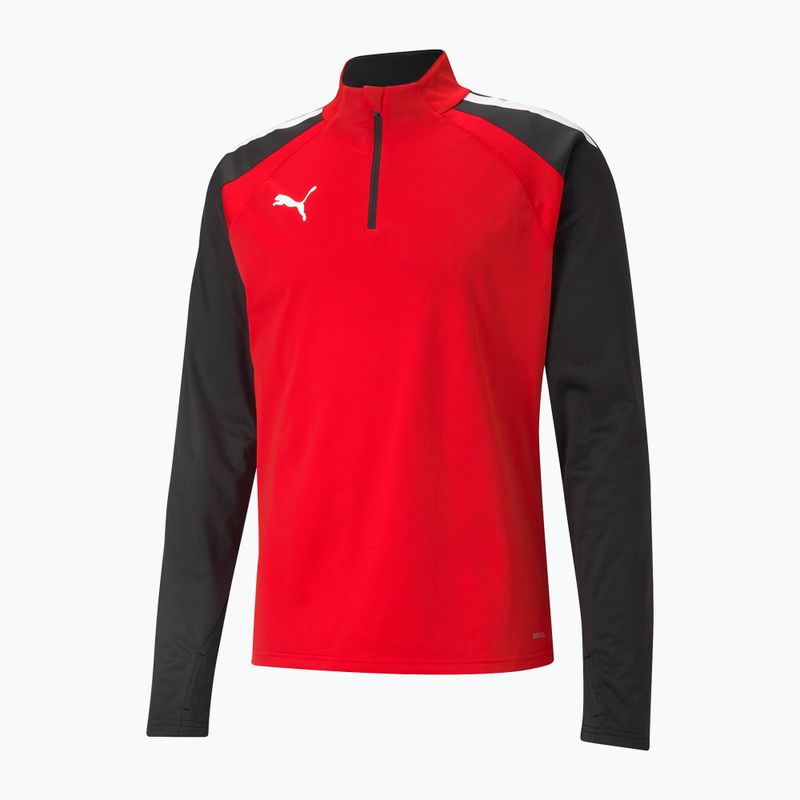 Felpa da calcio PUMA Teamliga 1/4 Zip Top uomo rosso/puma nero 6