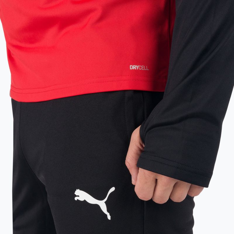 Felpa da calcio PUMA Teamliga 1/4 Zip Top uomo rosso/puma nero 5
