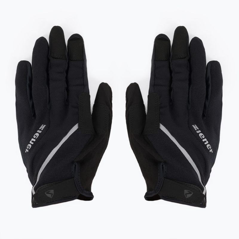 Guanti MTB da uomo ZIENER Clyo Touch Long Gel nero 3