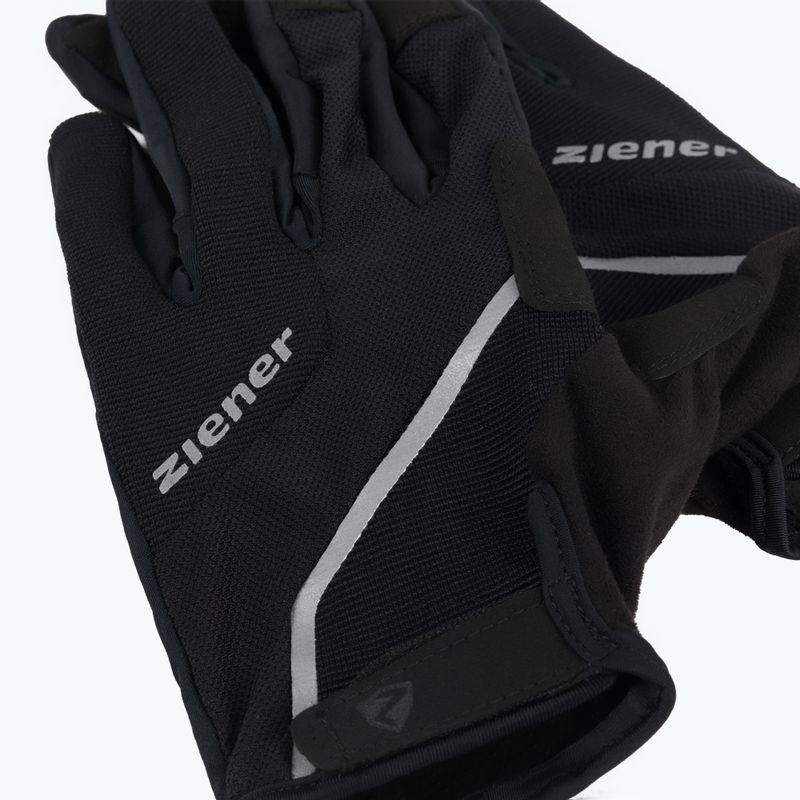 Guanti MTB da uomo ZIENER Clyo Touch Long Gel nero 4