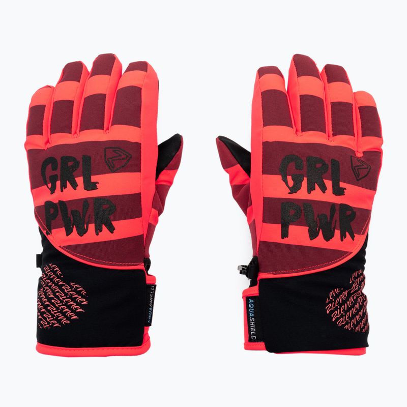 Guanto da sci per bambini ZIENER Liwa AS PR rosso 801997 2