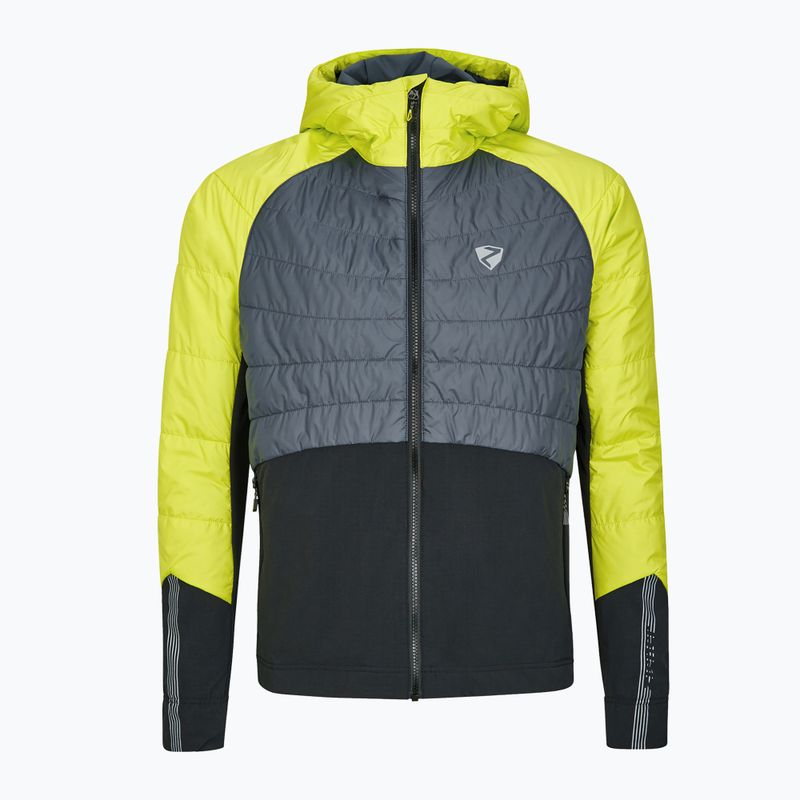 Giacca da sci ibrida da uomo ZIENER Nakos giallo-grigio 224280