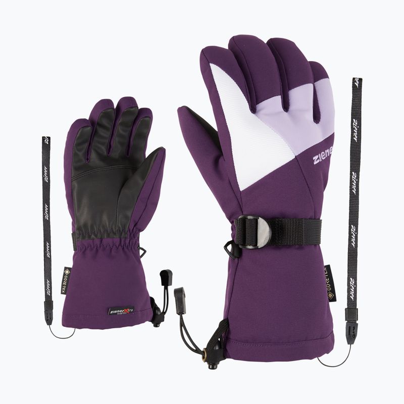 ZIENER Guanti da sci per bambini Lani GTX viola scuro 7