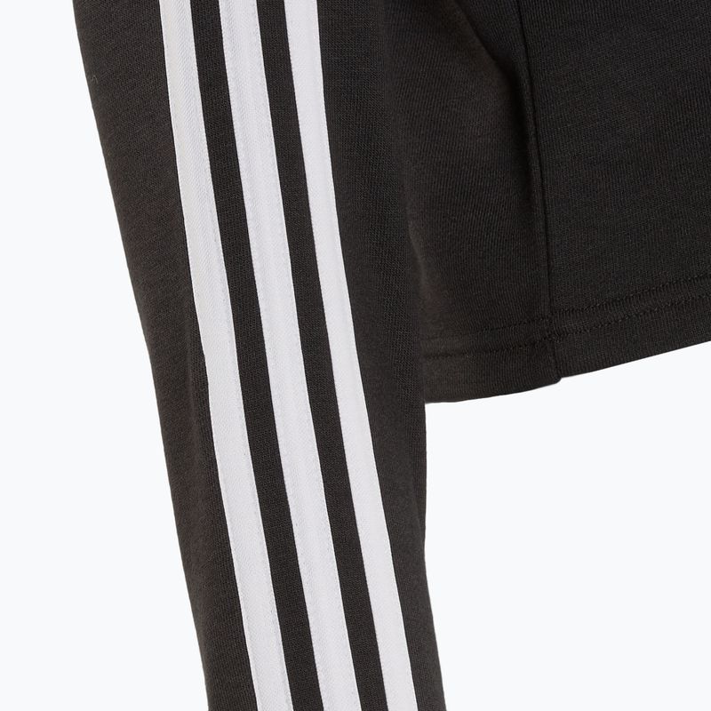 Felpa adidas Essentials 3-Stripes Cropped Loose Fit donna nero/bianco 4