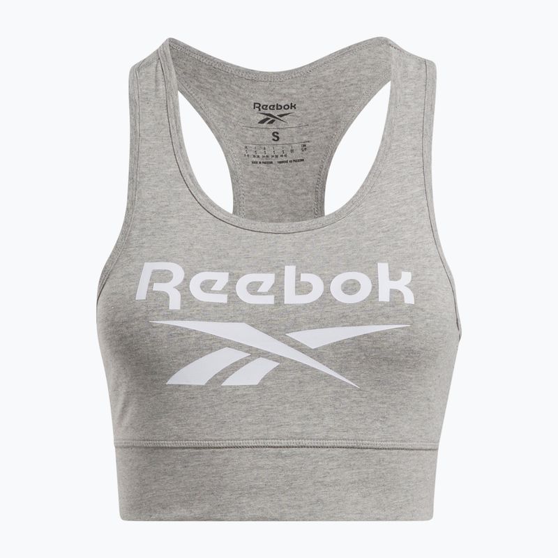 Reggiseno da allenamento Reebok Identity Big Logo grigio medio/bianco da donna 4