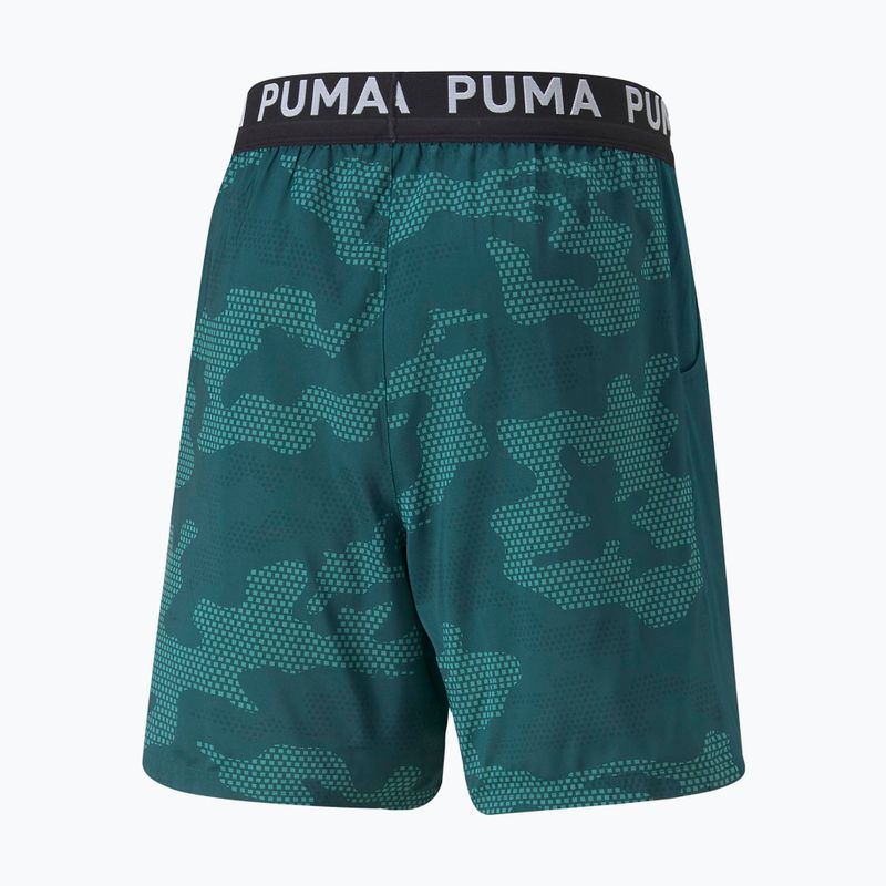 Pantaloncini da allenamento PUMA Train Off Season AOP Woven 7" varsity green da uomo 2