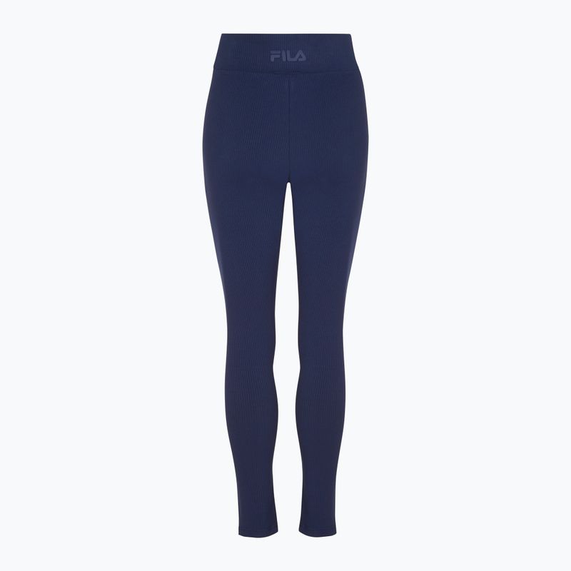 FILA leggings donna Bozcaada a vita alta a coste medievali blu 2