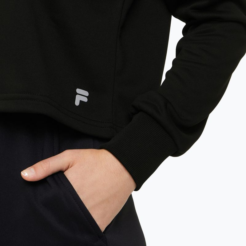 Felpa con cappuccio FILA Rheine Cropped da donna, nero 4