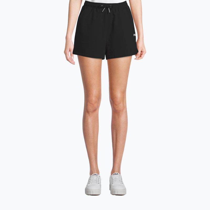 Pantaloncini da donna FILA Brandenburg a vita alta, nero