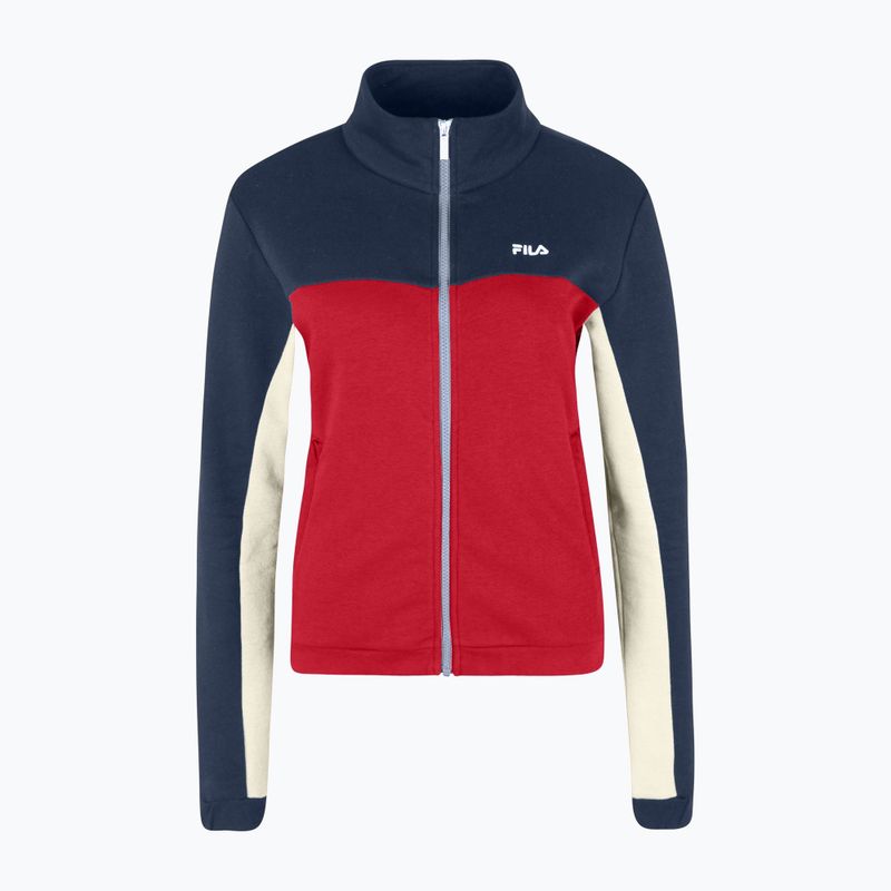 FILA felpa donna Bruckberg Track nero iris vero rosso antico bianco