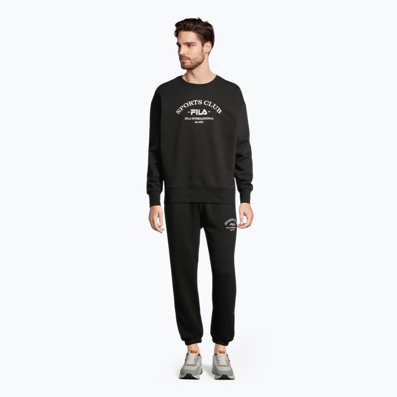 Felpa uomo FILA Brand Loose Fit Crew nero 2
