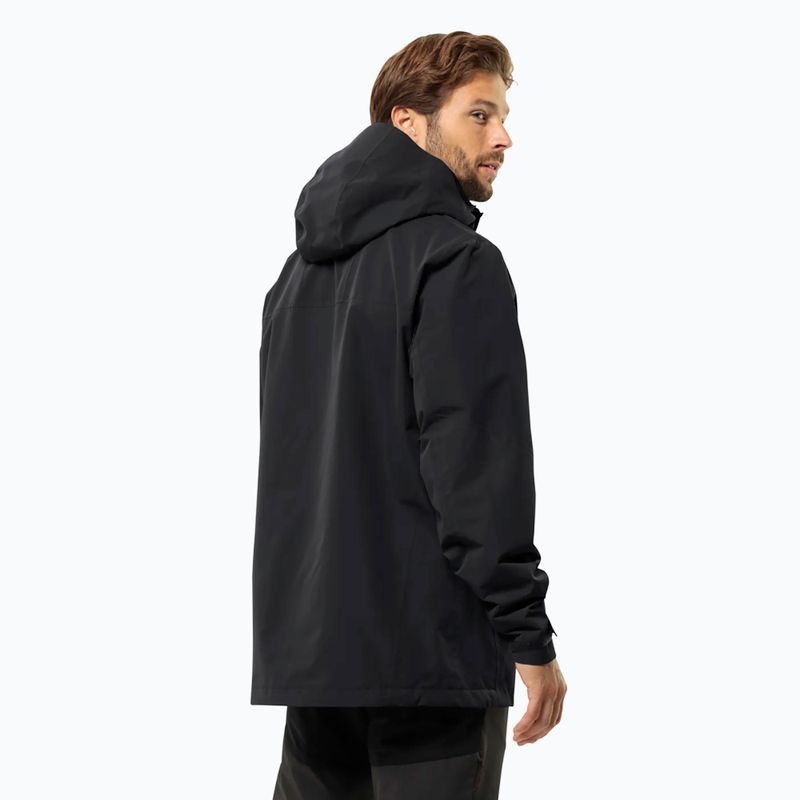 Giacca Jack Wolfskin 3-in-1 da uomo Jasper 2L nero 2