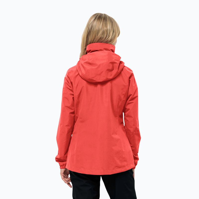 Jack Wolfskin Stormy Point 2L, giacca da pioggia da donna rosso vivo 2
