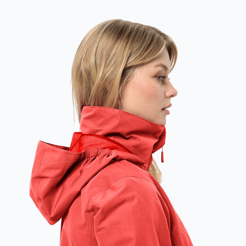 Jack Wolfskin Stormy Point 2L, giacca da pioggia da donna rosso vivo 4