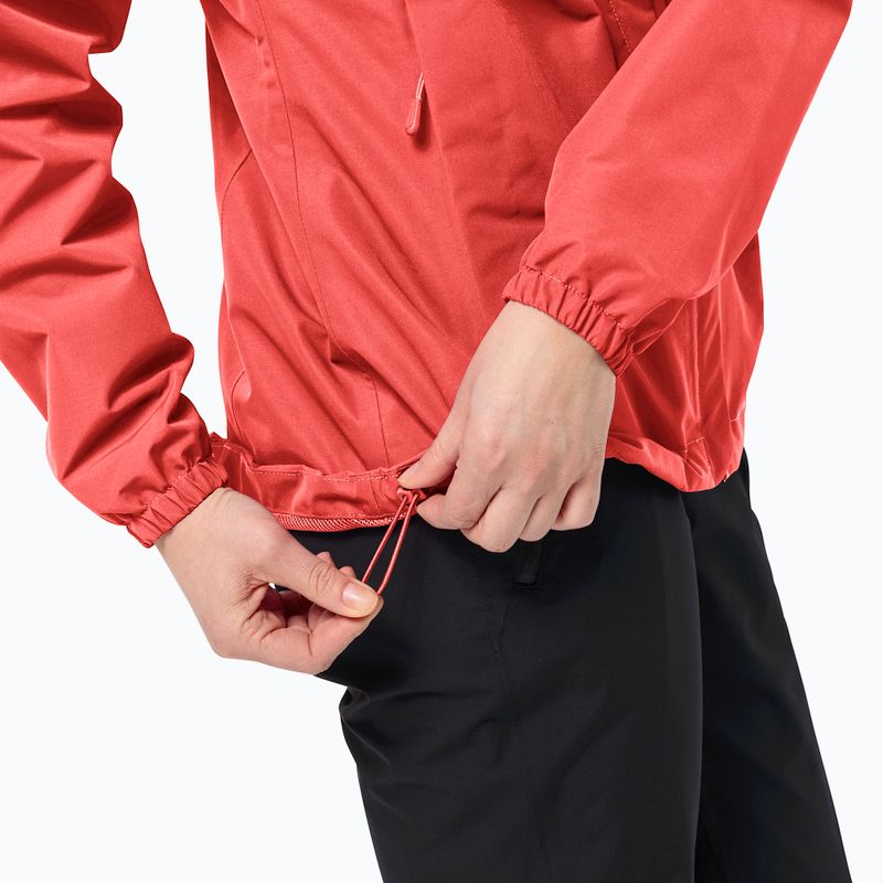Jack Wolfskin Stormy Point 2L, giacca da pioggia da donna rosso vivo 6