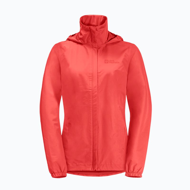 Jack Wolfskin Stormy Point 2L, giacca da pioggia da donna rosso vivo 7