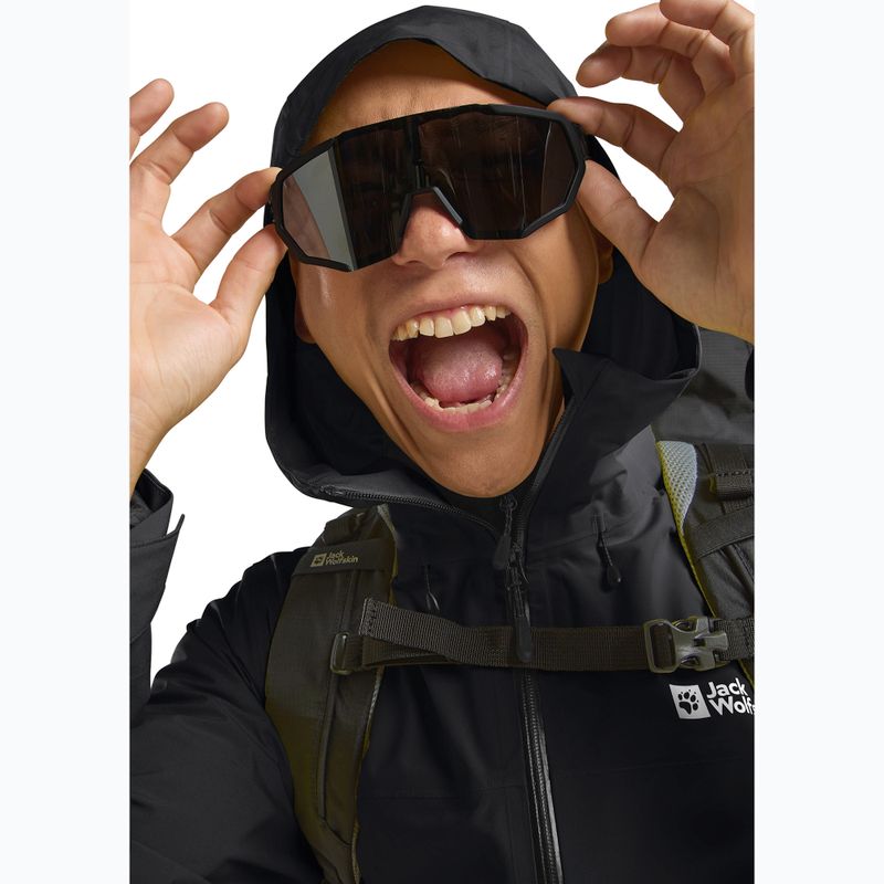 Giacca antipioggia da uomo Jack Wolfskin Highest Peak 3L nera 5