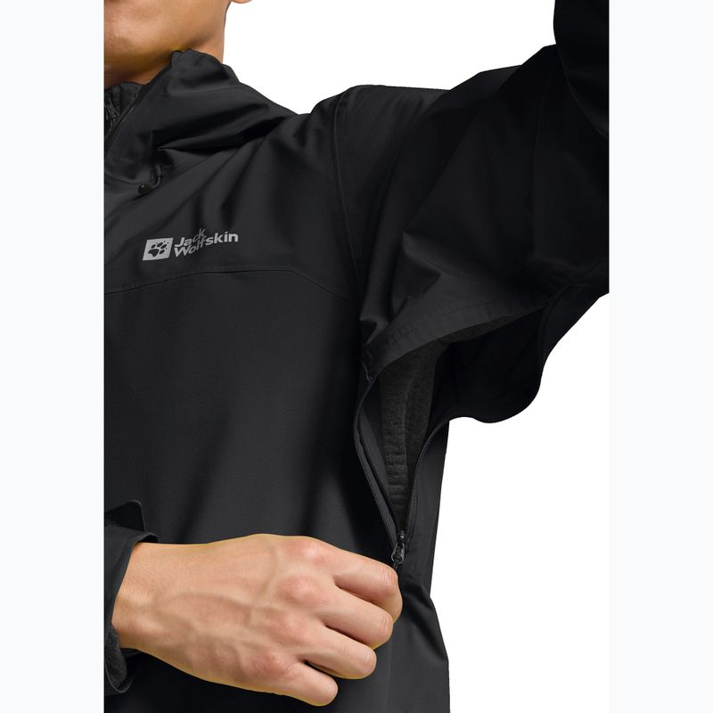 Giacca antipioggia da uomo Jack Wolfskin Highest Peak 3L nera 8