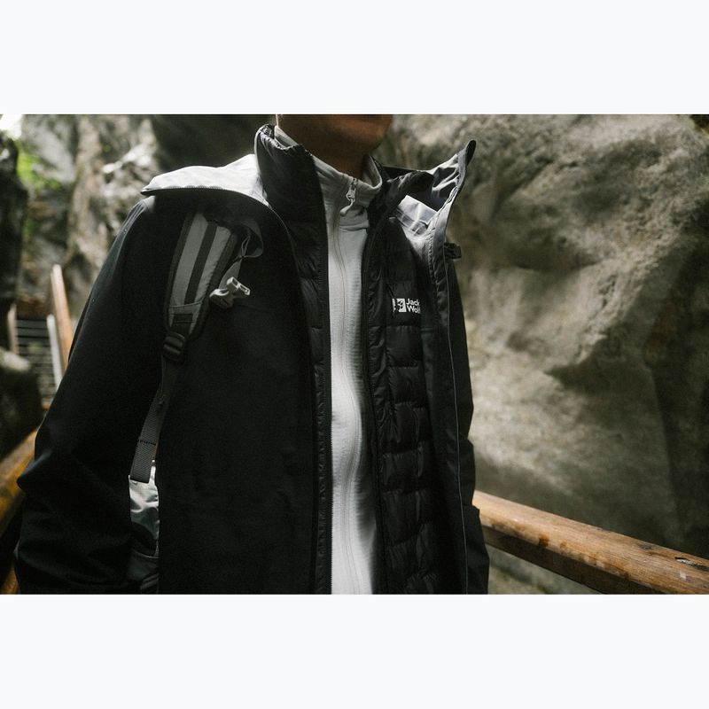 Giacca antipioggia da uomo Jack Wolfskin Highest Peak 3L nera 21
