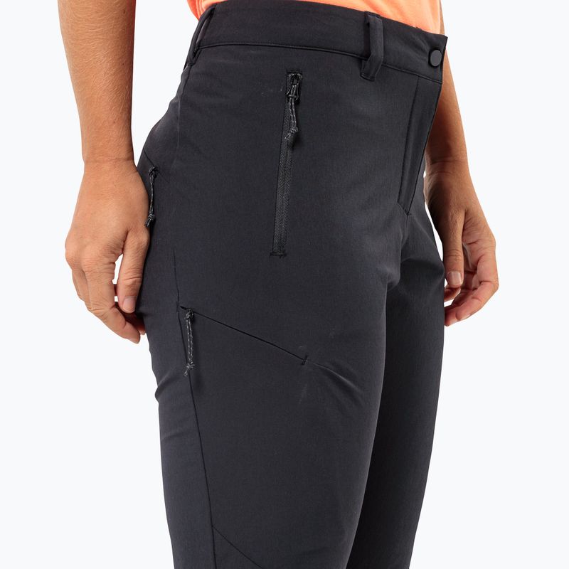 Pantaloni softshell Jack Wolfskin da donna Holdsteig nero 3