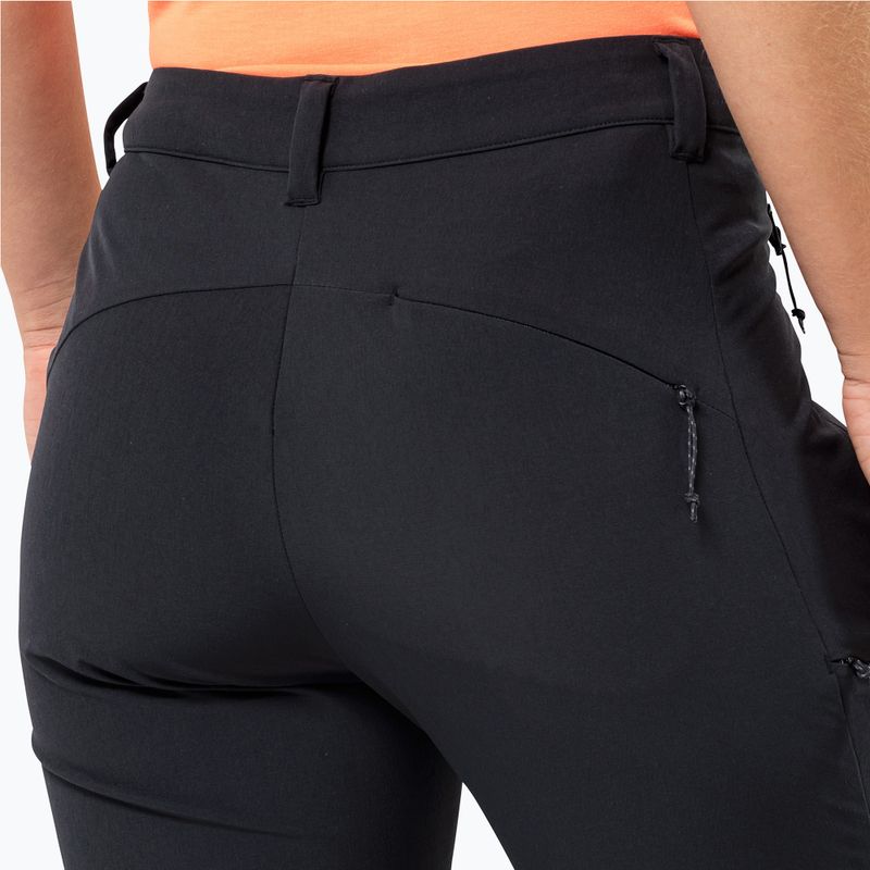 Pantaloni softshell Jack Wolfskin da donna Holdsteig nero 4