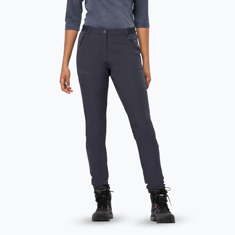 Pantaloni softshell Jack Wolfskin da donna Geigelstein Slim grafite