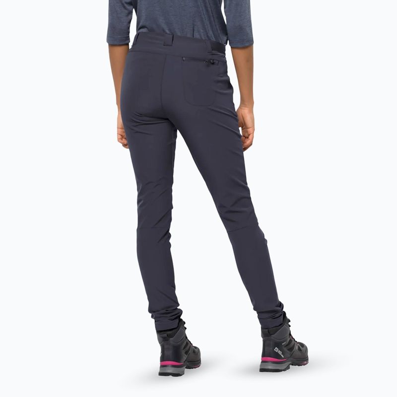 Pantaloni softshell Jack Wolfskin da donna Geigelstein Slim grafite 2