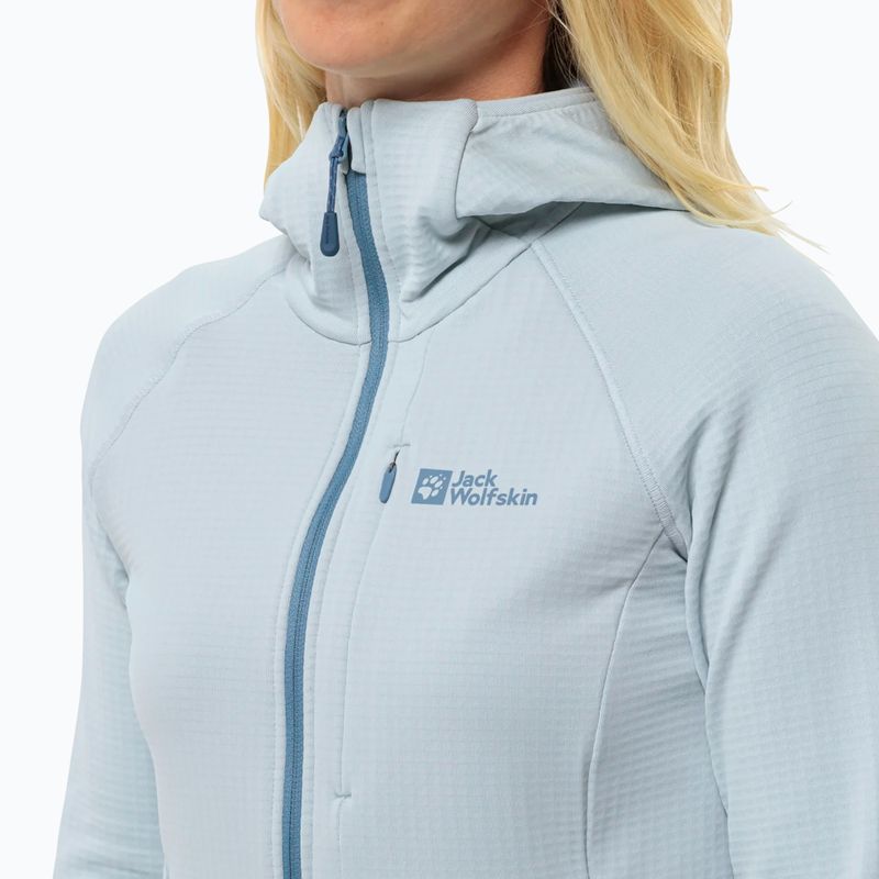 Felpa in pile da donna Jack Wolfskin Kolbenberg Hooded Fz soft blue 4