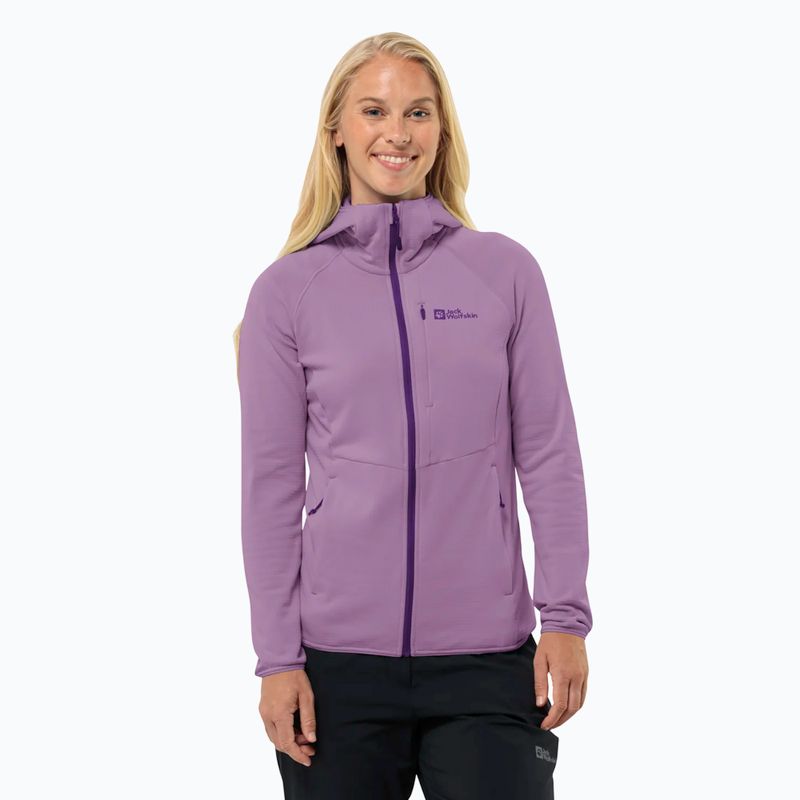 Felpa in pile da donna Jack Wolfskin Kolbenberg Hooded Fz velluto