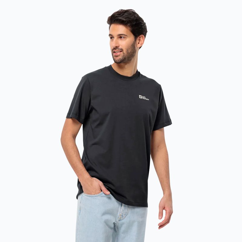 Jack Wolfskin T-shirt da uomo Essential nero