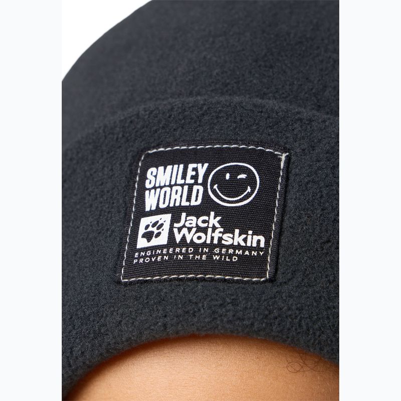 Jack Wolfskin Rib Smileyworld Teen granito nero berretto invernale per bambini 4