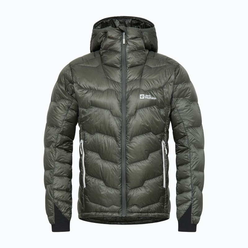 Jack Wolfskin Uomo Alpspitze Down Hoody verde ardesia 6