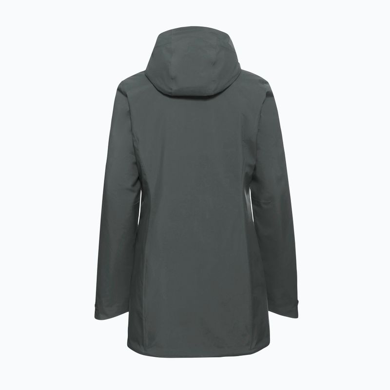 Giacca antipioggia da donna Jack Wolfskin Heidelstein Ins verde ardesia 8